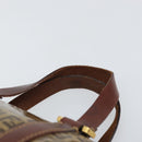 FENDI Zucchino Canvas Boston Bag Patent leather Brown Gold Auth 171572-8