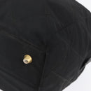 PRADA Chain Hand Bag Nylon Black Gold Auth 171579-15