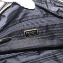 PRADA Chain Hand Bag Nylon Black Gold Auth 171579-20