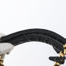 PRADA Chain Hand Bag Nylon Black Gold Auth 171579-8