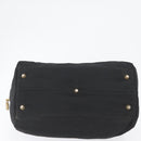 PRADA Chain Hand Bag Nylon Black Gold Auth 171579-5