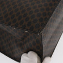 CELINE Macadam Canvas Hand Bag PVC Leather Black Gold Auth 171585-8