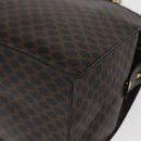 CELINE Macadam Canvas Hand Bag PVC Leather Black Gold Auth 171585-15