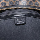 CELINE Macadam Canvas Hand Bag PVC Leather Black Gold Auth 171585-19