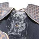 CELINE Macadam Canvas Hand Bag PVC Leather Black Gold Auth 171585-11