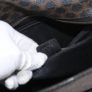 CELINE Macadam Canvas Hand Bag PVC Leather Black Gold Auth 171585-12