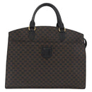 CELINE Macadam Canvas Hand Bag PVC Leather Black Gold Auth 171585-13
