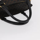CELINE Macadam Canvas Hand Bag PVC Leather Black Gold Auth 171585-7