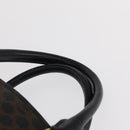 CELINE Macadam Canvas Hand Bag PVC Leather Black Gold Auth 171585-14