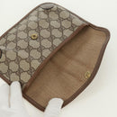GUCCI GG Supreme Web Sherry Line Pouch PVC Beige Gold 89 01 021 Auth 171587V-7