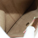 GUCCI GG Supreme Web Sherry Line Pouch PVC Beige Gold 89 01 021 Auth 171587V-10