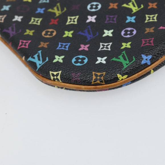 LOUIS VUITTON Monogram Multicolor Pochette GM Pouch Black M60027 LV Auth 171588