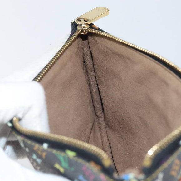 LOUIS VUITTON Monogram Multicolor Pochette GM Pouch Black M60027 LV Auth 171588