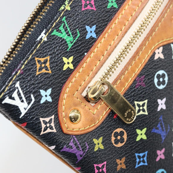 LOUIS VUITTON Monogram Multicolor Pochette GM Pouch Black M60027 LV Auth 171588