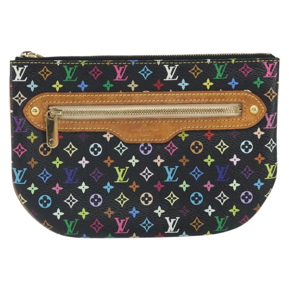 LOUIS VUITTON Monogram Multicolor Pochette GM Pouch Black M60027 LV Auth 171588