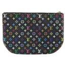 LOUIS VUITTON Monogram Multicolor Pochette GM Pouch Black M60027 LV Auth 171588-3