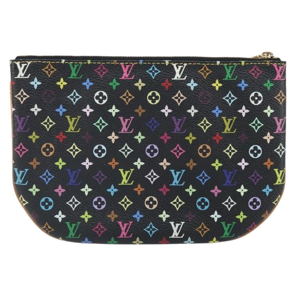 LOUIS VUITTON Monogram Multicolor Pochette GM Pouch Black M60027 LV Auth 171588