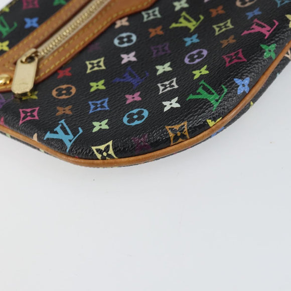 LOUIS VUITTON Monogram Multicolor Pochette GM Pouch Black M60027 LV Auth 171588