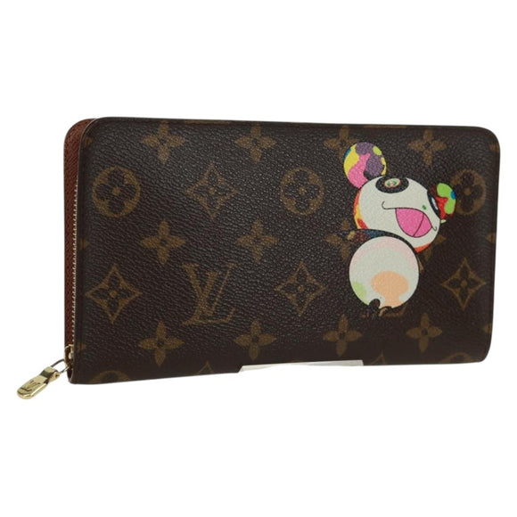 LOUIS VUITTON Monogram Panda Porte Monnaie Zip Long Wallet M61729 Auth 171590V