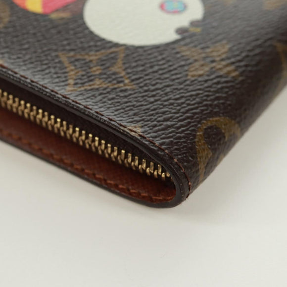 LOUIS VUITTON Monogram Panda Porte Monnaie Zip Long Wallet M61729 Auth 171590V