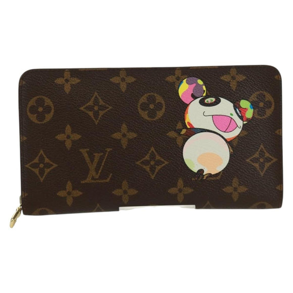 LOUIS VUITTON Monogram Panda Porte Monnaie Zip Long Wallet M61729 Auth 171590V