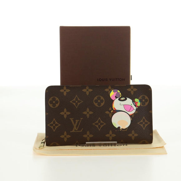 LOUIS VUITTON Monogram Panda Porte Monnaie Zip Long Wallet M61729 Auth 171590V