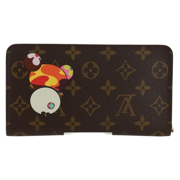 LOUIS VUITTON Monogram Panda Porte Monnaie Zip Long Wallet M61729 Auth 171590V