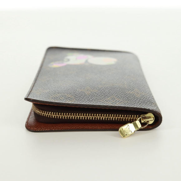 LOUIS VUITTON Monogram Panda Porte Monnaie Zip Long Wallet M61729 Auth 171590V