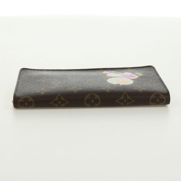 LOUIS VUITTON Monogram Panda Porte Monnaie Zip Long Wallet M61729 Auth 171590V