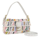 FENDI Zucca Canvas Mamma Baguette Shoulder Bag Multicolor Gold Auth 171596SM-1