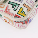 FENDI Zucca Canvas Mamma Baguette Shoulder Bag Multicolor Gold Auth 171596SM-17
