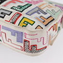 FENDI Zucca Canvas Mamma Baguette Shoulder Bag Multicolor Gold Auth 171596SM-20