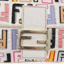 FENDI Zucca Canvas Mamma Baguette Shoulder Bag Multicolor Gold Auth 171596SM-22
