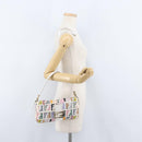 FENDI Zucca Canvas Mamma Baguette Shoulder Bag Multicolor Gold Auth 171596SM-32