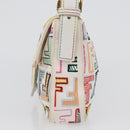 FENDI Zucca Canvas Mamma Baguette Shoulder Bag Multicolor Gold Auth 171596SM-4