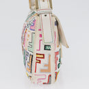 FENDI Zucca Canvas Mamma Baguette Shoulder Bag Multicolor Gold Auth 171596SM-5