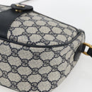 GUCCI GG Supreme Sherry Line Shoulder Bag PVC Navy Gold 89 02 032 Auth 171597-9