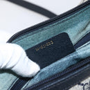 GUCCI GG Supreme Sherry Line Shoulder Bag PVC Navy Gold 89 02 032 Auth 171597-12