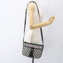GUCCI GG Supreme Sherry Line Shoulder Bag PVC Navy Gold 89 02 032 Auth 171597-24