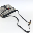 GUCCI GG Supreme Sherry Line Shoulder Bag PVC Navy Gold 89 02 032 Auth 171597-7