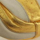 PRADA Handtasche Leder Gold Auth 171603A-15