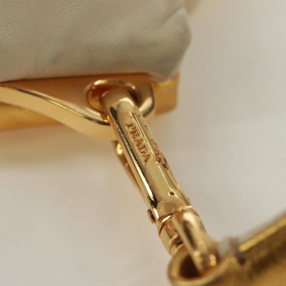 PRADA Handtasche Leder Gold Auth 171603A