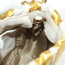 PRADA Handtasche Leder Gold Auth 171603A-22