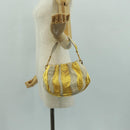 PRADA Handtasche Leder Gold Auth 171603A-24