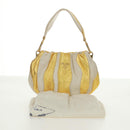 PRADA Handtasche Leder Gold Auth 171603A-12