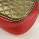 GUCCI Zumi Shoulder Bag Leather Red Gold 534951 Auth 171605V-18