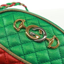 GUCCI Zumi Shoulder Bag Leather Red Gold 534951 Auth 171605V-19