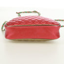 GUCCI Zumi Shoulder Bag Leather Red Gold 534951 Auth 171605V-5