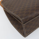 CELINE Macadam Canvas Shoulder Bag PVC Leather Brown Gold Auth 171609-11