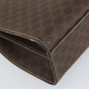 CELINE Macadam Canvas Shoulder Bag PVC Leather Brown Gold Auth 171609-13